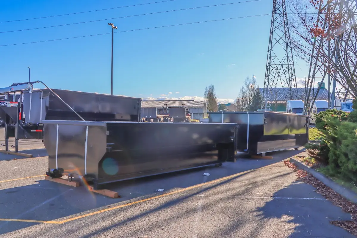 Roll-off dumpster ready for waste disposal at job site for Residential Dumpster Rental in Oak View